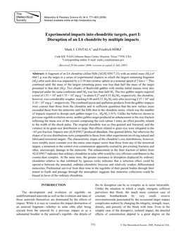 Disruption of an L6 Chondrite by Multiple Impacts