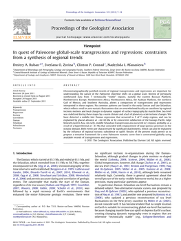 In Quest of Paleocene Global-Scale Transgressions and Regressions: Constraints