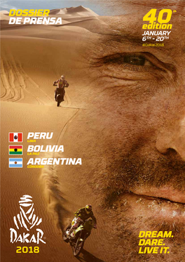 DOSSIER DE PRENSA JANUARY 6TH - 20TH #Dakar2018