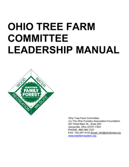 Ohio Tree Farm Committee Leadership Manual