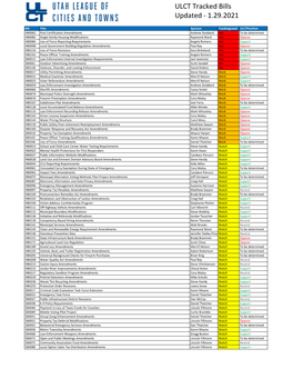 ULCT Tracked Bills Updated - 1.29.2021