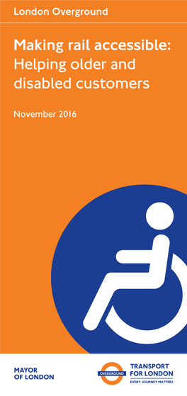 Making Rail Accessible: Helping Older and Disabled Customers