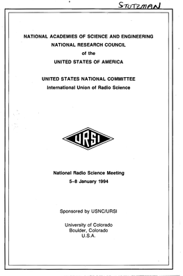 NATIONAL ACADEMIES of SCIENCE and ENGINEERING NATIONAL RESEARCH COUNCIL of the UNITED STATES of AMERICA