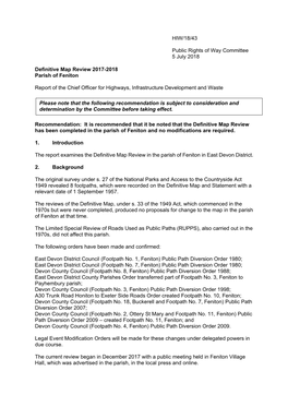 HIW/18/43 Public Rights of Way Committee 5 July 2018 Definitive