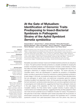 Identification of Genomic Traits Predisposing to Insect-Bacterial