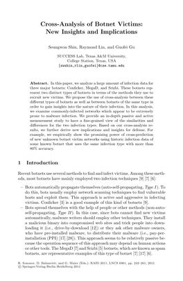 Cross-Analysis of Botnet Victims: New Insights and Implications