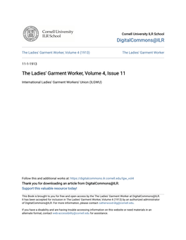 The Ladies' Garment Worker, Volume 4, Issue 11