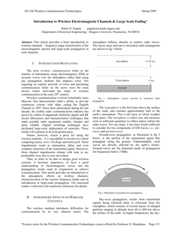 Introduction to Wireless Electromagnetic Channels & Large