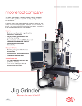 Jig Grinders to Include Full CNC Control and New Machine Capabilities