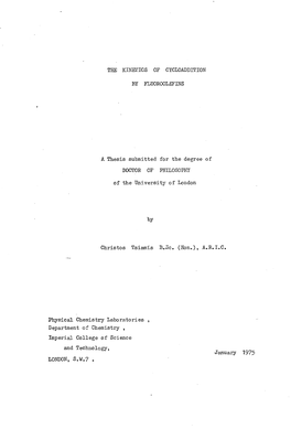 The Kinetics of Cycloaddition