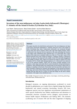 Invasions of the Non-Indigenous Red Alga Lophocladia Lallemandii (Montagne) F