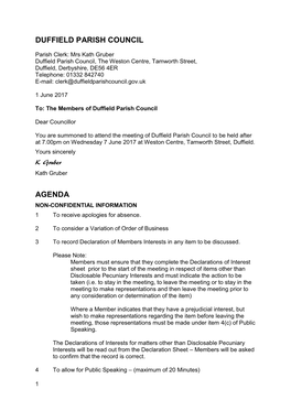 Full Council Meeting Agenda