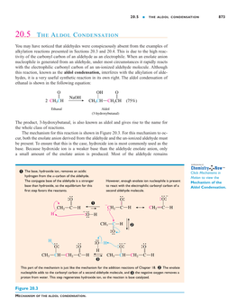 20.5 the Aldol Condensation