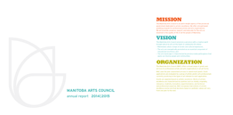 2014-2015 Manitoba Arts Council Annual Report