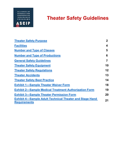 Theater Safety Guidelines