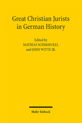 Great Christian Jurists in German History