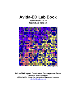 Avida-ED Lab Book Active LENS 2019 Workshop Version