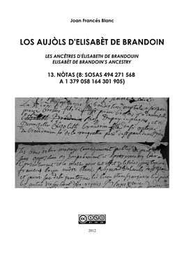 Los Aujòls D'elisabèt De Brandoin