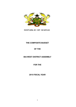 The Composite Budget of the Bia West District Assembly for the 2015 Fiscal Year