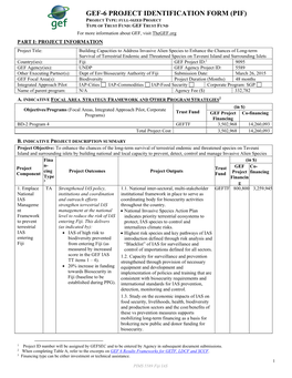 Gef-6 Project Identification Form (Pif)