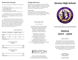 Denton High School 2019