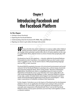 Introducing Facebook and the Facebook Platform