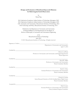 Design and Evaluation of Distributed Spacecraft Missions for Multi-Angular Earth Observation