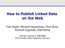 How to Publish Linked Data on the Web