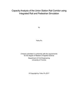 Capacity Analysis of the Union Station Rail Corridor Using Integrated Rail and Pedestrian Simulation