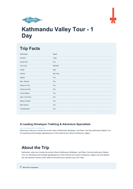 Kathmandu Valley Tour - 1 Day