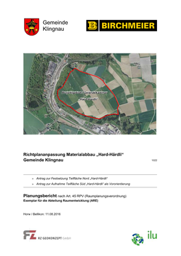 Planungsbericht KG Klingnau