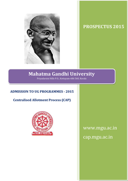 Mahatma Gandhi University Priyadarsini Hills P.O., Kottayam-686 560, Kerala