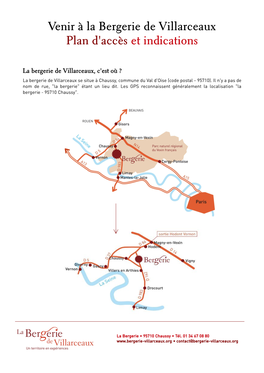Venir À La Bergerie De Villarceaux Plan D'accès Et Indications