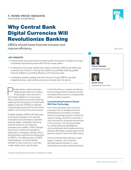 Why Central Bank Digital Currencies Will Revolutionize Banking Cbdcs Should Boost Financial Inclusion and Improve Efficiency