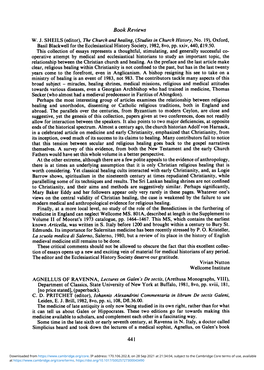 AGNELLUS of RAVENNA, Lectures on Galen's De Sectis, (Arethusa Monographs, VIII), Department of Classics, State University of New York at Buffalo, 1981, 8Vo, Pp