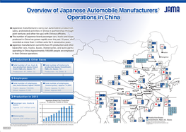 Overview of Japanese Automobile Manufactures' Operations in China