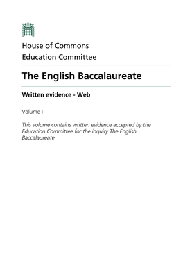 The English Baccalaureate