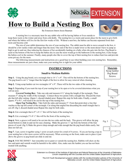 Building a Rabbit Nest