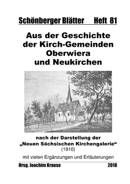 „Kirchengalerie“ Für Oberwiera Und Neukirchen