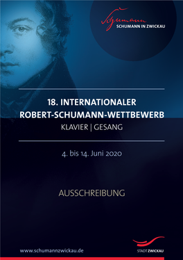 18. Internationaler Robert-Schumann-Wettbewerb Klavier | Gesang