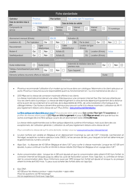 Fiche Standardisée