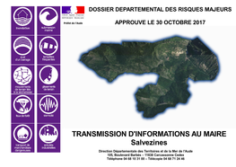 TRANSMISSION D'informations AU MAIRE Salvezines