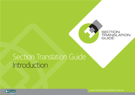 Section Translation Guide Introduction