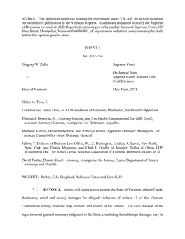 Vermont Supreme Court, 109 State Street, Montpelier, Vermont 05609-0801, of Any Errors in Order That Corrections May Be Made Before This Opinion Goes to Press