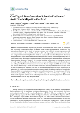 Can Digital Transformation Solve the Problem of Arctic Youth Migration Outﬂow?