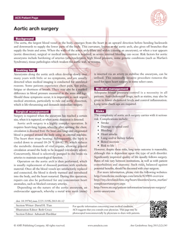 Aortic Arch Surgery