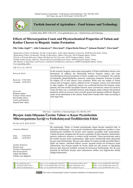 Turkish Journal of Agriculture - Food Science and Technology, 7(4): 560-566, 2019 DOI