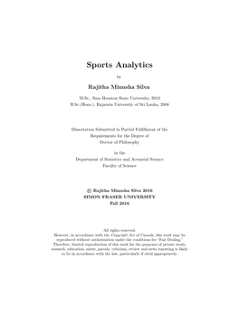 Sports Analytics