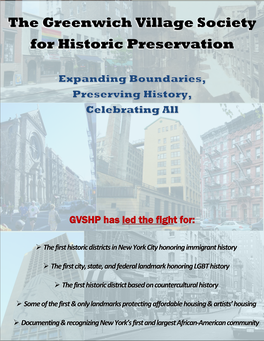 The Greenwich Village Society for Historic Preservation