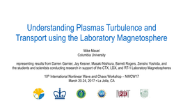 Laboratory Magnetosphere